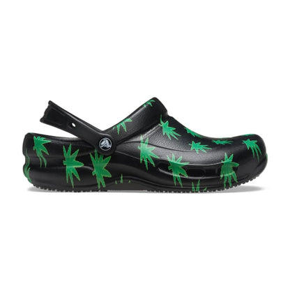 Bistro Graphic Slip Resistant Work Clog - Black / Green