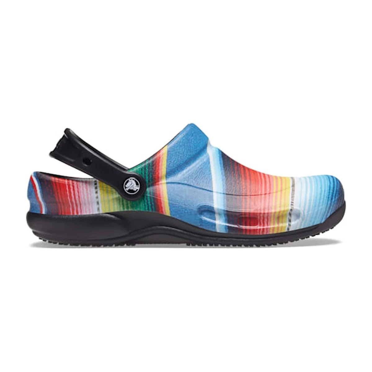 Bistro Graphic Slip Resistant Work Clog - Black / Multi Stripe