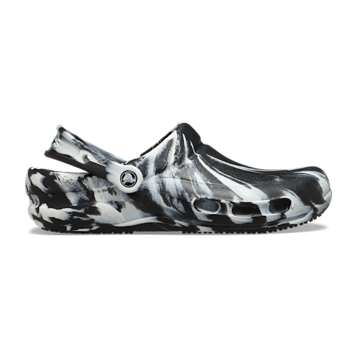 Bistro Marbled Work Clog - Black / White