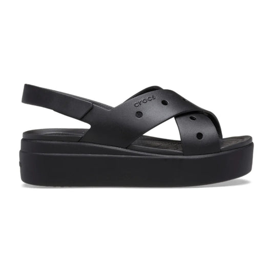 Brooklyn 4U Cross Strap Sandal - Black