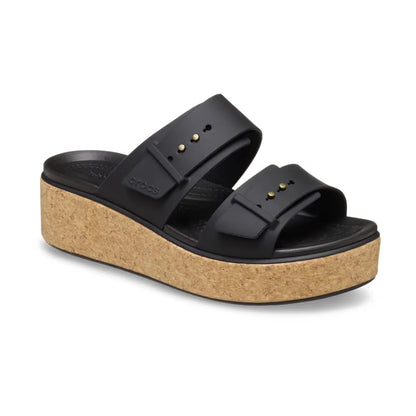 Crocs Brooklyn Buckle Low Wedge Cork Sandal ALT140