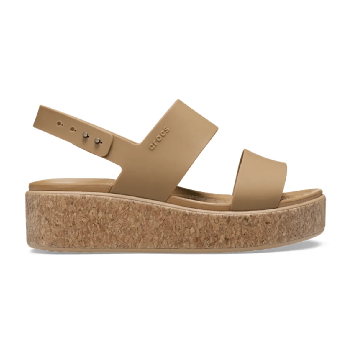 Brooklyn Low Wedge Cork Sandal - Umber