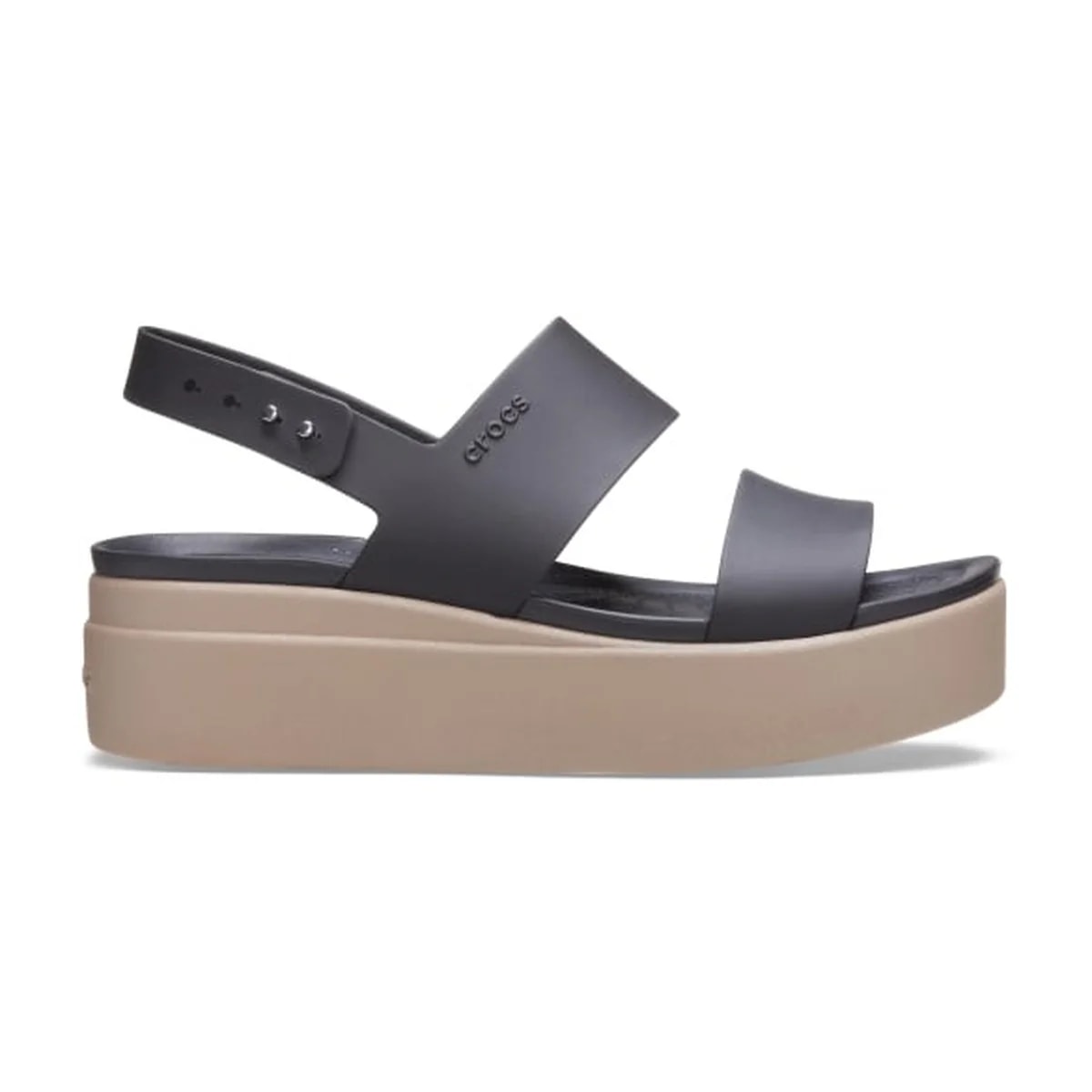 Brooklyn Low Wedge Sandal - Black / Mushroom