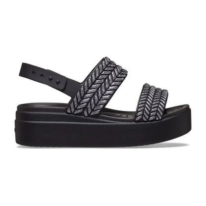Crocs Brooklyn Woven Sparkle Low Wedge ALT100