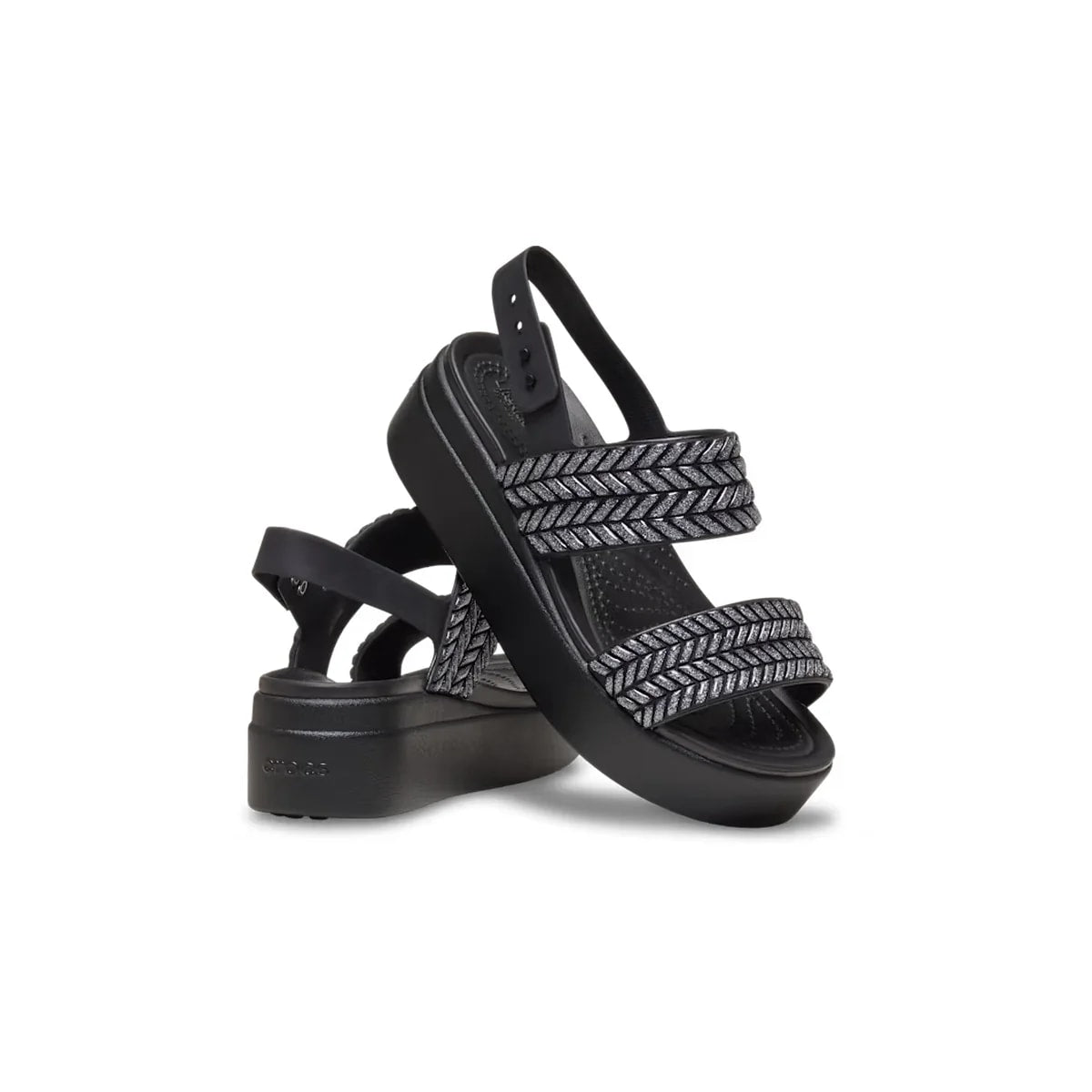 Crocs Brooklyn Woven Sparkle Low Wedge ALT110