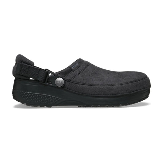 Classic Crafted Vegan Suede Clog - Black