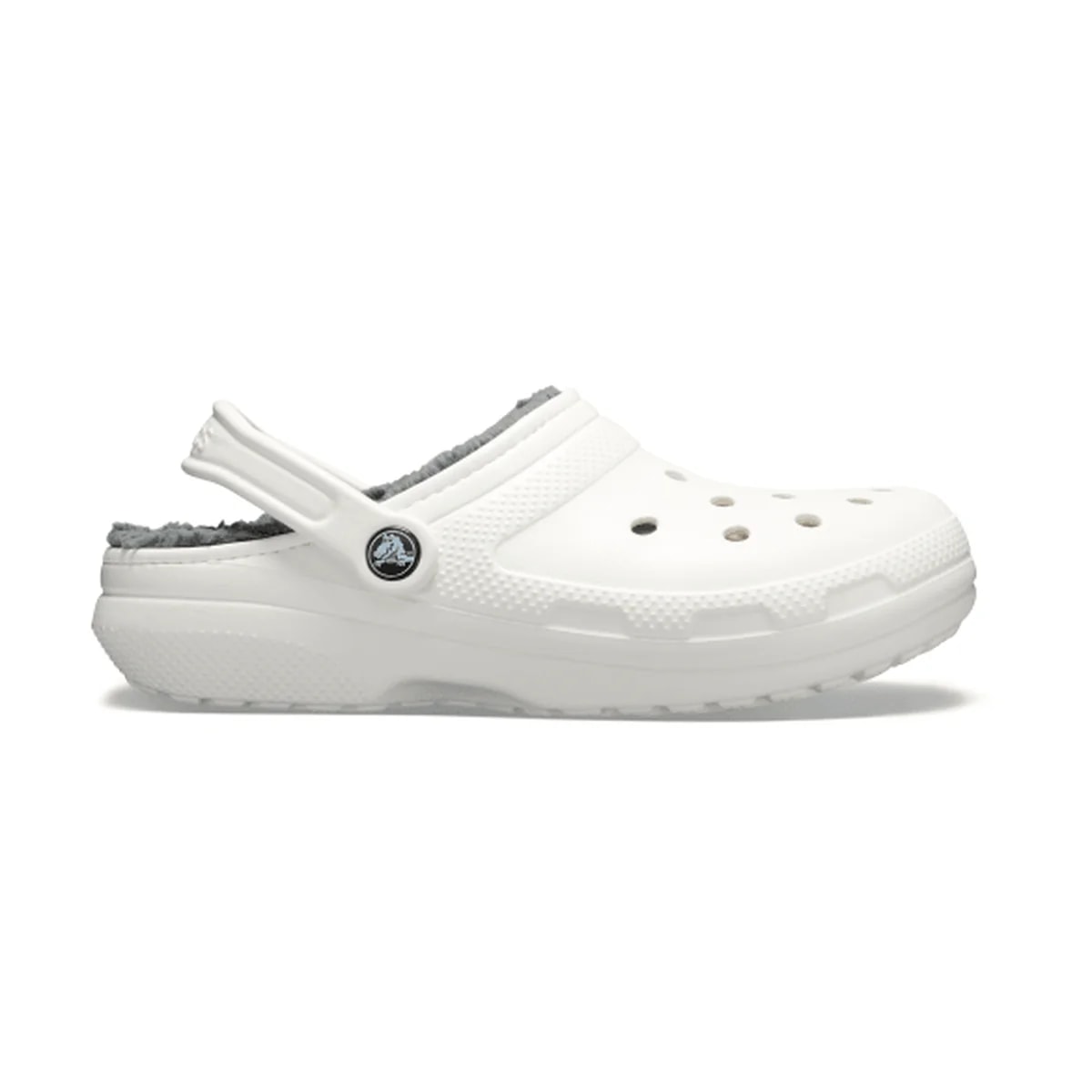 Classic Lined Clog - White / Grey