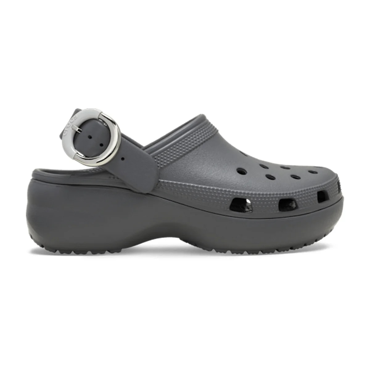 Classic Platform Dipped Buckle Clog - Carbon