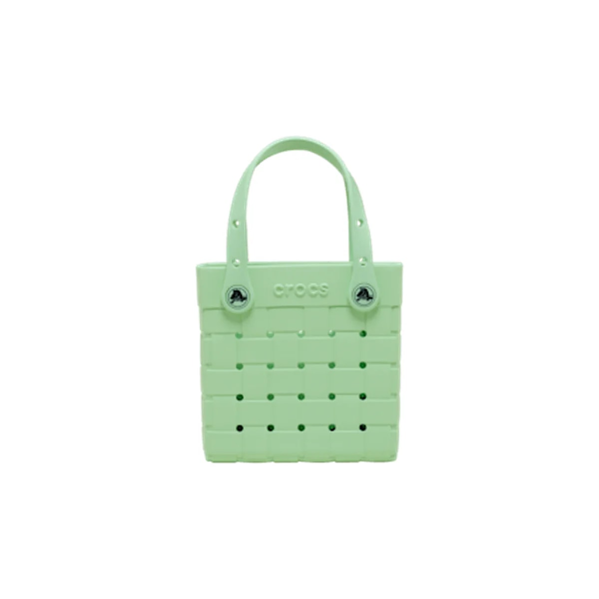 Small Basket Woven Tote - Serene Green