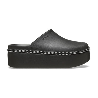 Dylan Platform Diamante Clog - Black