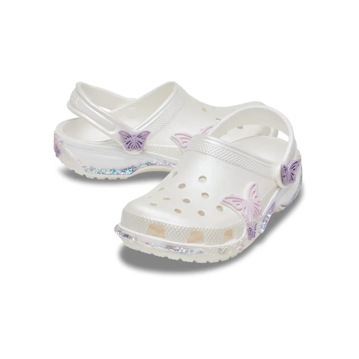 Crocs Kids' Classic Butterfly Sparkle Shaker Clog ALT110