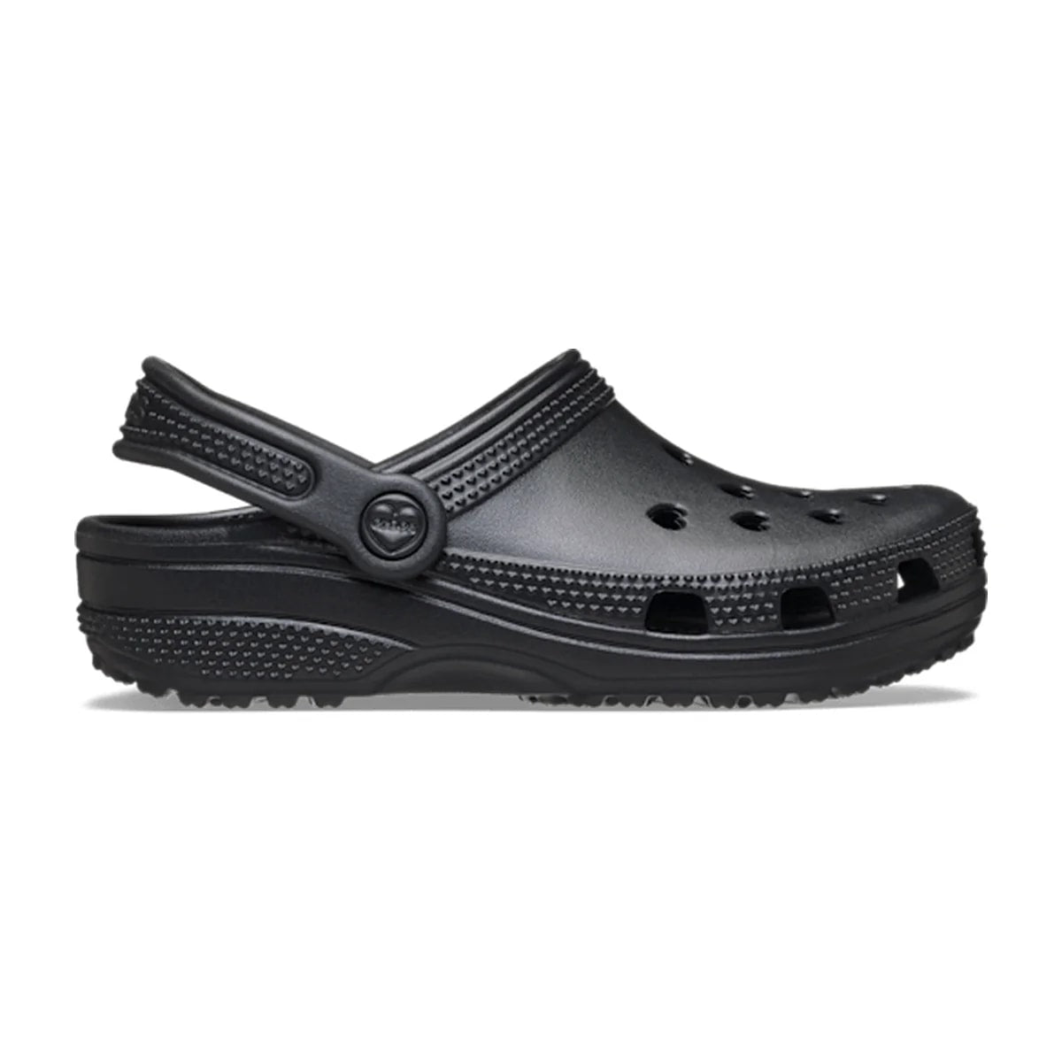 Kids' Classic Hearts Cut Out Clog - Black