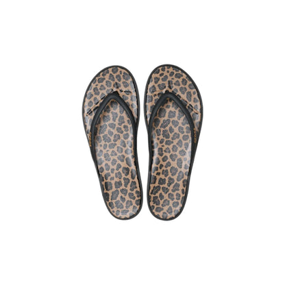 Miami Round Toe Animal Flip - Black/Sepia/Leopard