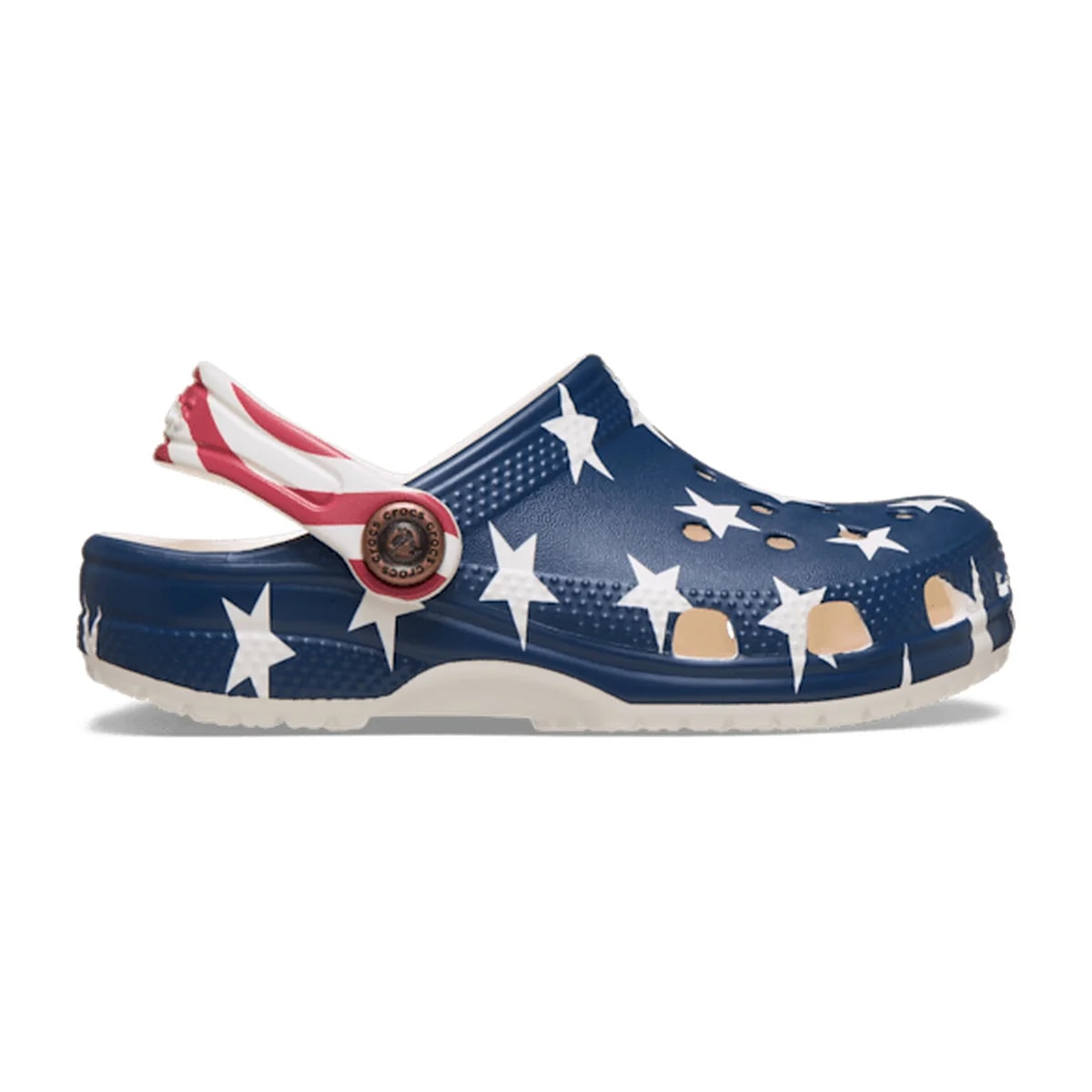 Toddler Classic American Flag Clog - Chalk/Multi